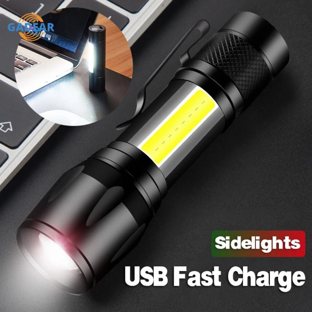 High Power Rechargeable Waterproof LED Tactical Flashlight